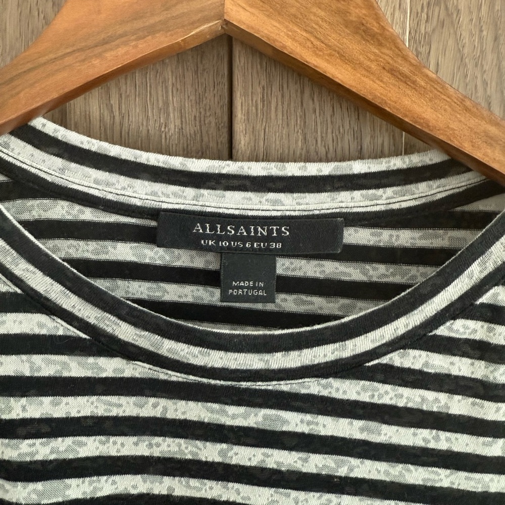 ALL SAINTS Anna Crew Neck Short Sleeve T-Shirt SIZE SMALL - Picture 4 of 9